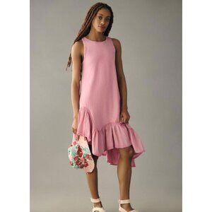 ANTHROPOLOGIE DAILY PRACTICE Asymmetrical Ruffle-Hem Dress